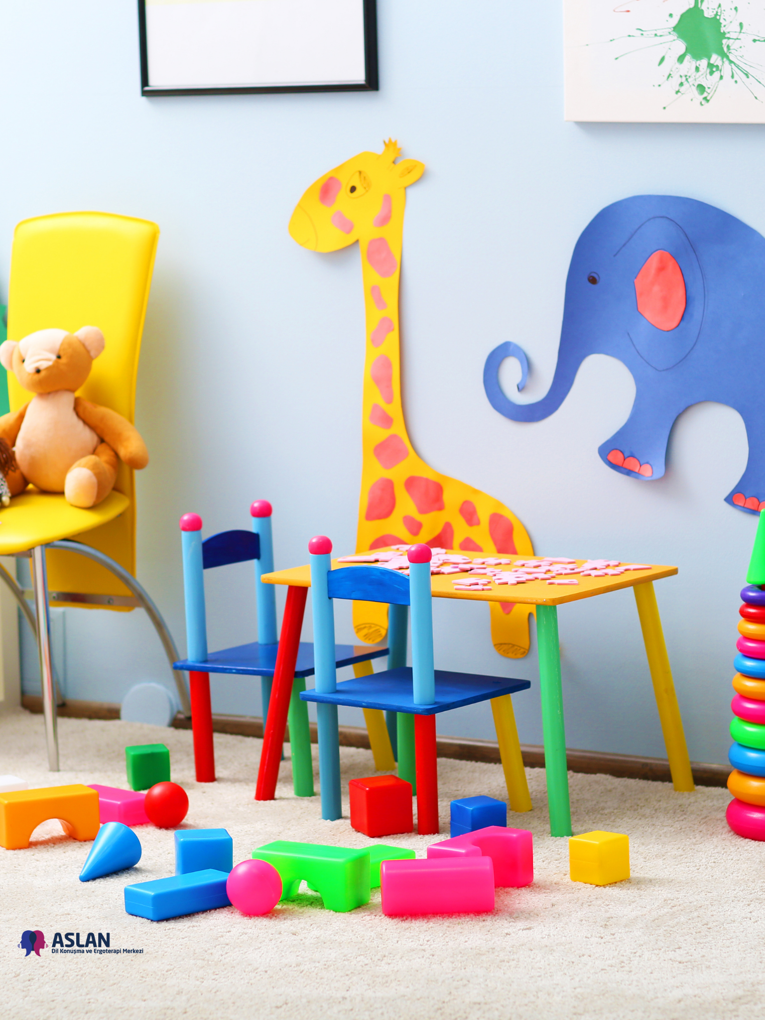 Aslan Dil ve Konuşma Merkezi terapi odası